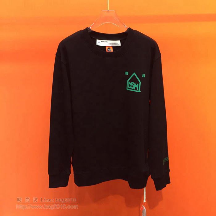 OffWhite男裝 19-20FW新款 最高品質 off新款圓領衛衣 off黑色套頭男衛衣  tzy2237
